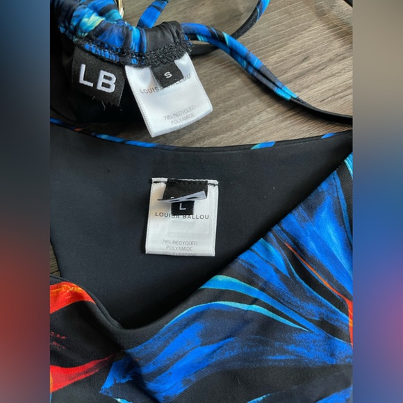 Louisa Ballou Floral Long-Sleeve Caftan and Bikini Set - Picture 14 of 15